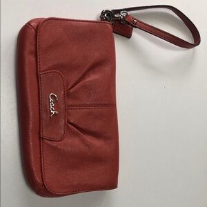Coach Cherry Red Wristlet Clutch